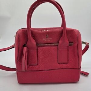 Kate Spade Southport Avenue Alessa satchel in hot pink pebbled leather